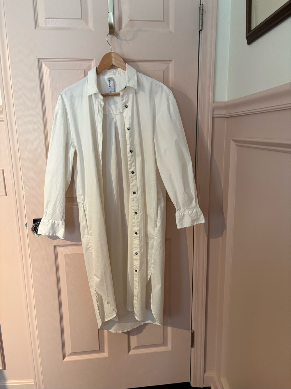 Mother Oxford White Button-Up Shirt Dress